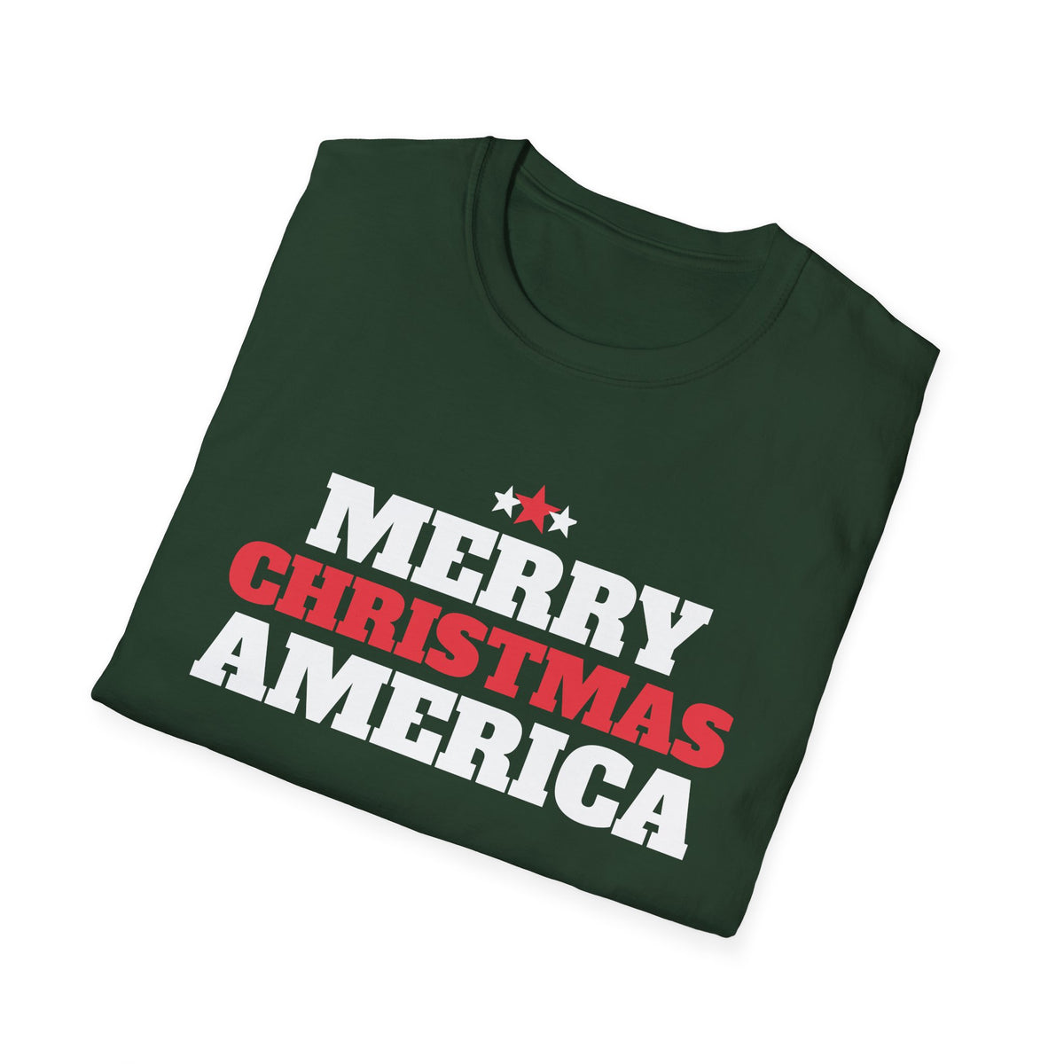 Merry Christmas America Patriotic Christmas T-Shirt USA Holiday Gift Tee – Gifted Porch