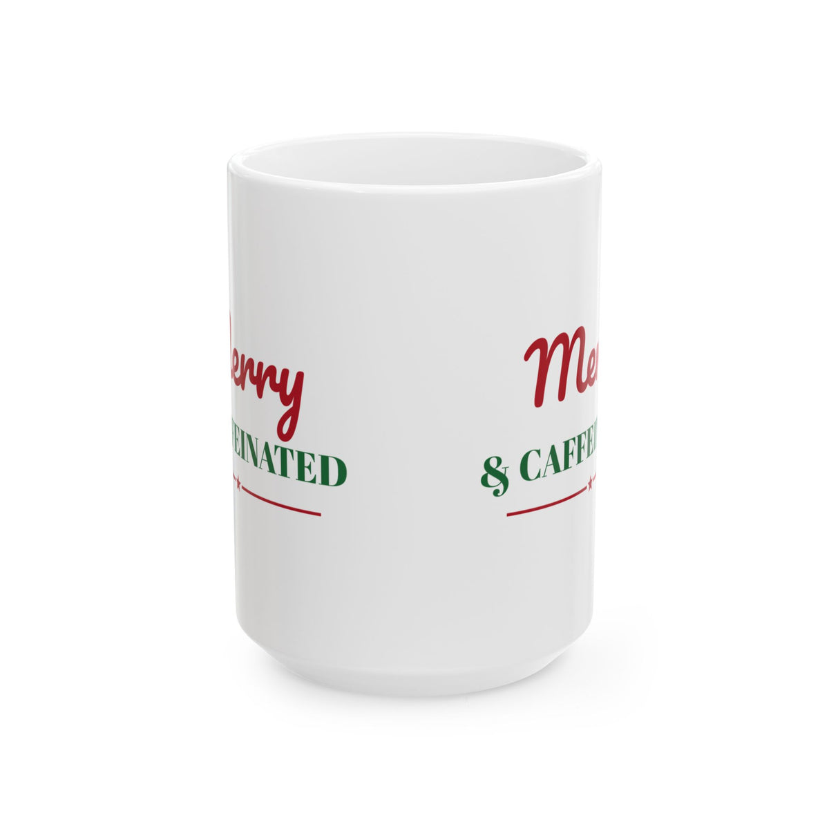 Merry And Caffeinated Christmas Mug Holiday Coffee Gift – Gifted Porch, view 3