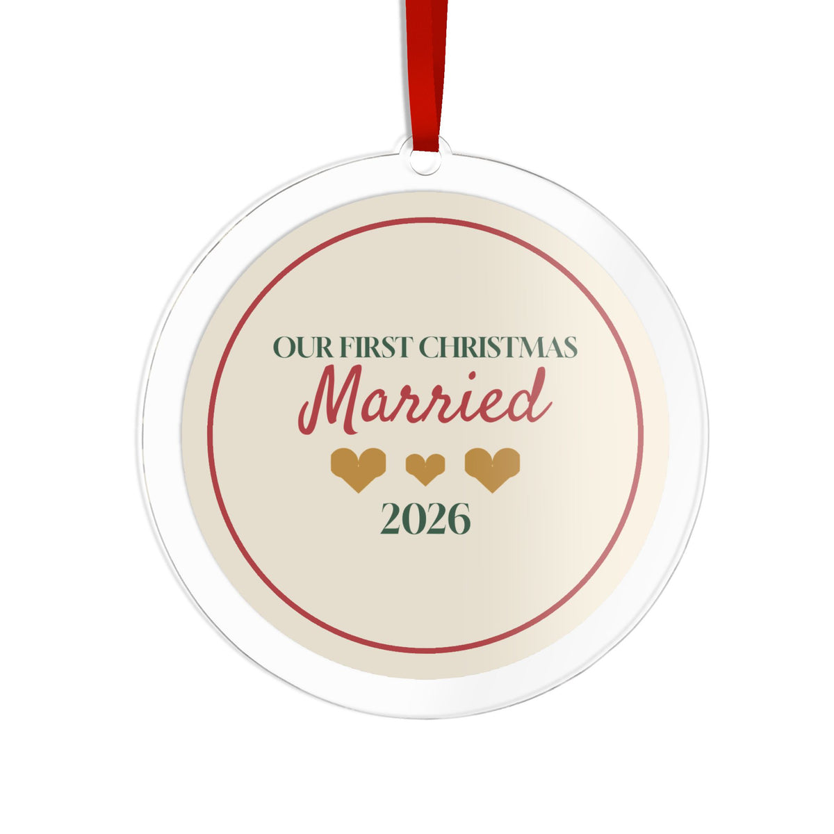 Our First Christmas Married Acrylic Ornament