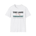 The Lake Is My Therapist Funny Fishing T-Shirt – Gifted Porch, view 1