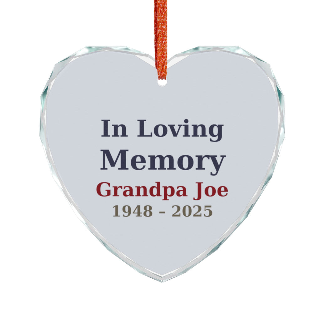 In Loving Memory Crystal Glass Ornament – memorial keepsake gift
