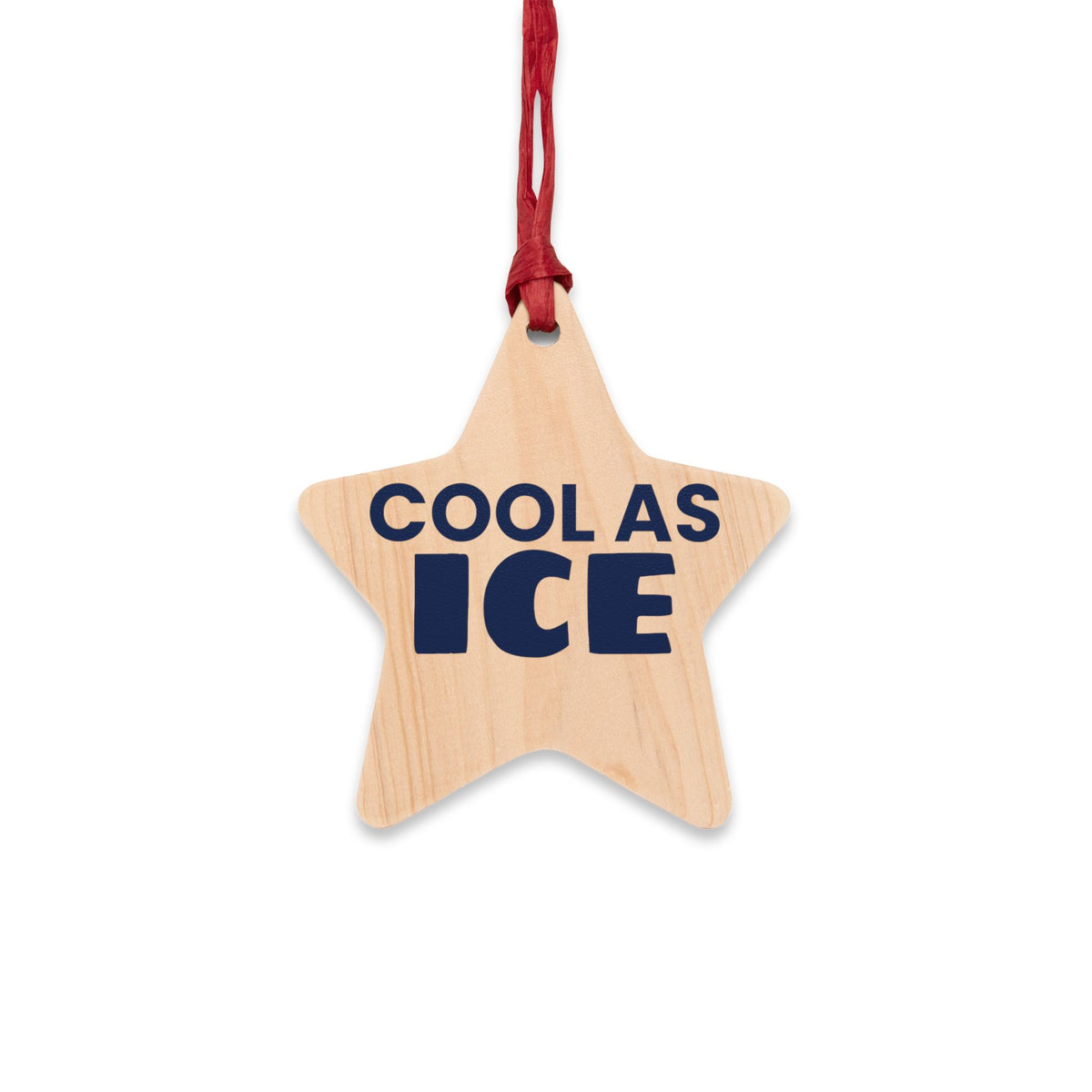 Cool as Ice Wood Star Ornament