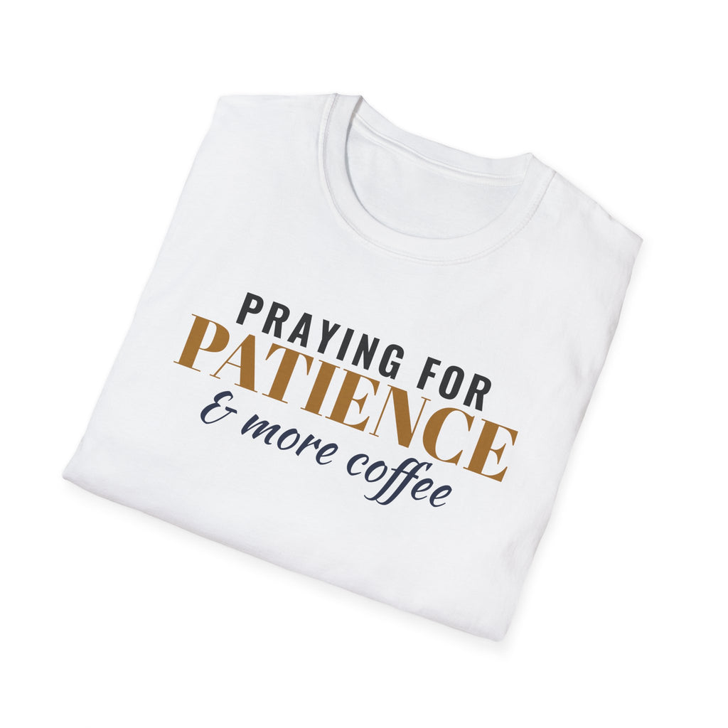 Praying For Patience And More Coffee Funny Christian T-Shirt – Gifted Porch, view 5