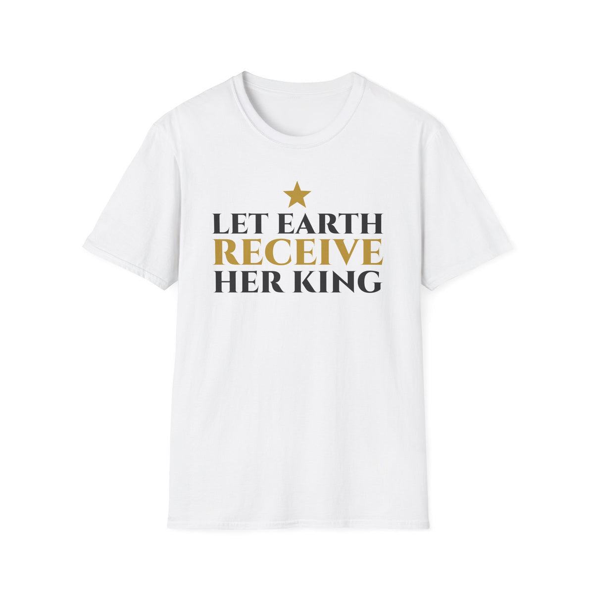 Let Earth Receive Her King Christmas T-Shirt Christian Hymn Faith Gift Tee – Gifted Porch