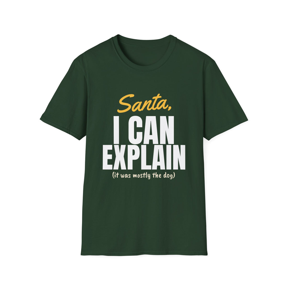 Santa I Can Explain Funny Christmas T-Shirt – Gifted Porch, view 3