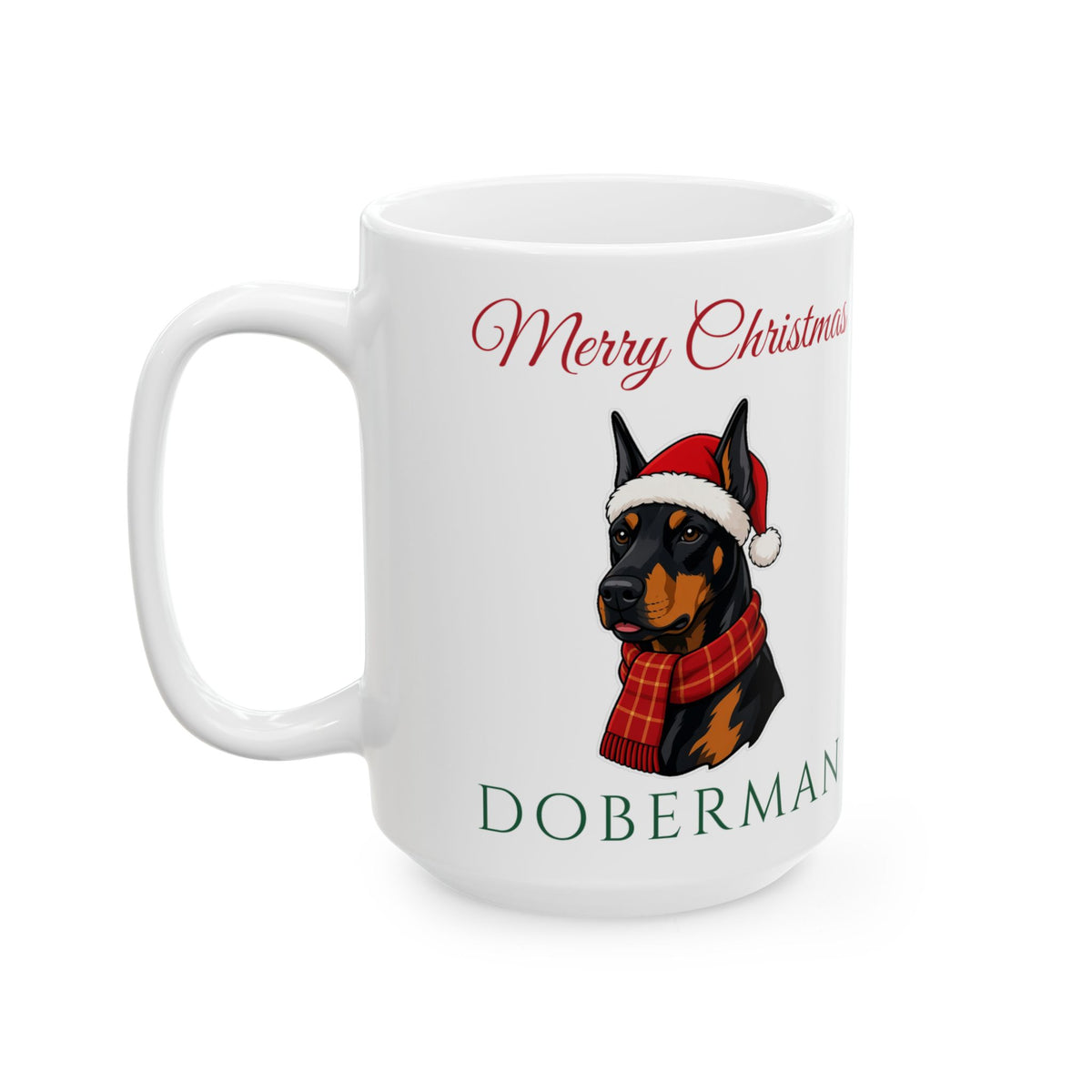 Doberman Dog Christmas Mug