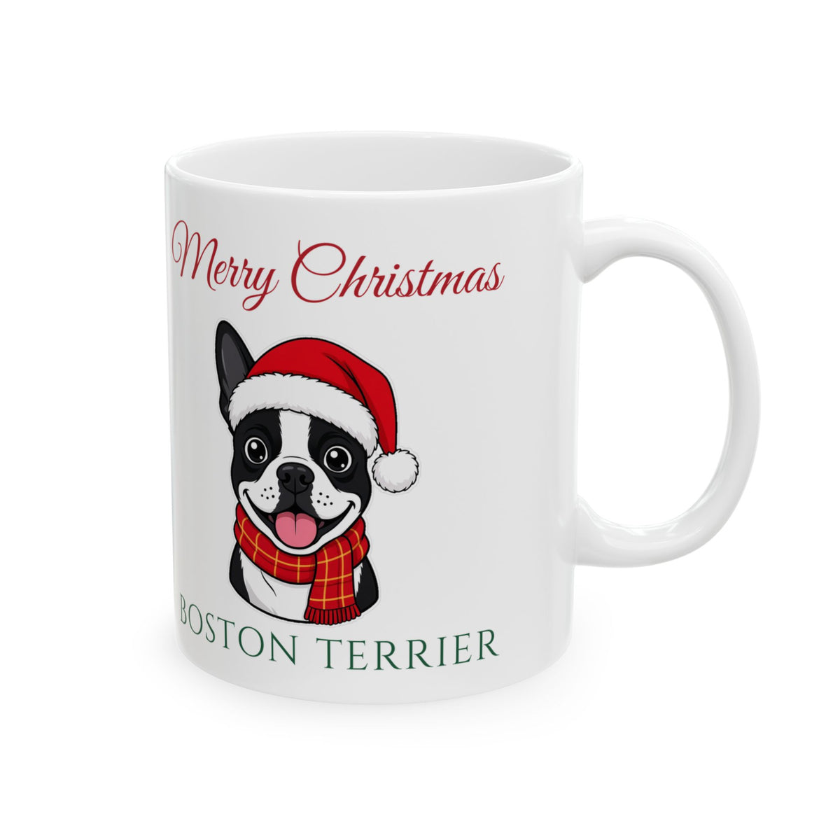 Boston Terrier Dog Christmas Mug