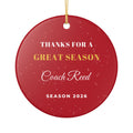 Thanks For A Great Season Personalized Coach Ornament 2026 – Gifted Porch, view 2