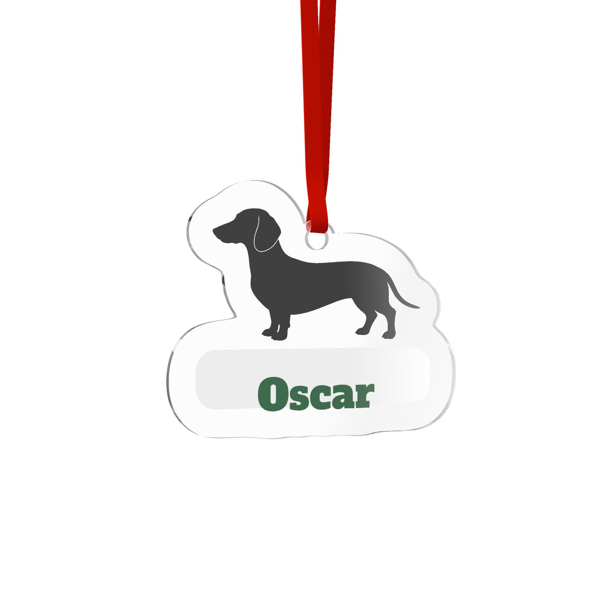 Personalized Dachshund Name Acrylic Ornament