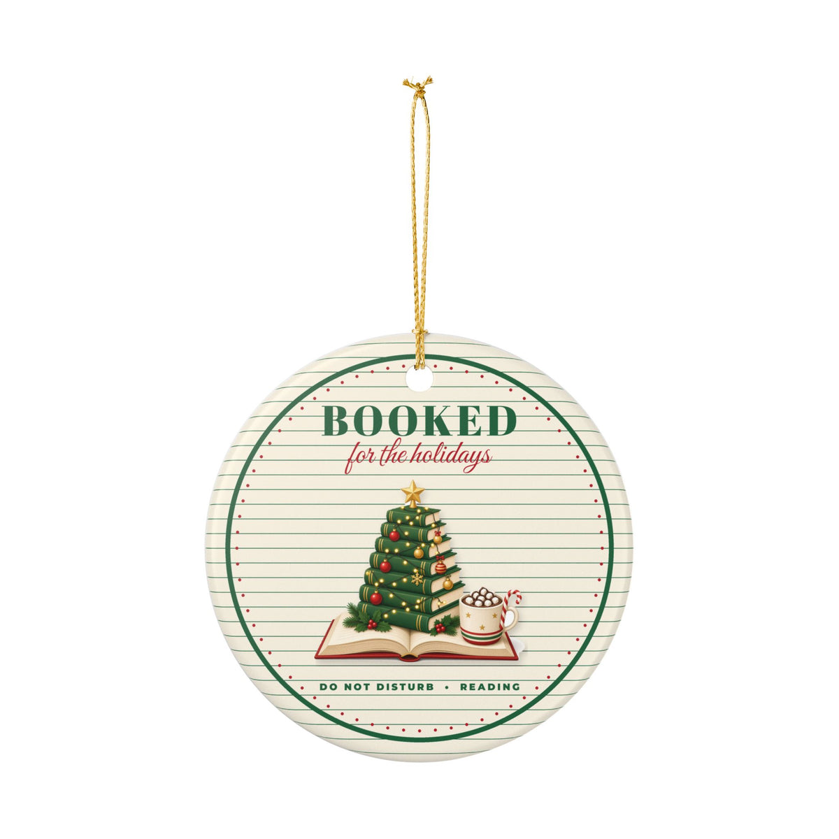 Booked For The Holidays Book Lover Christmas Ornament – Gifted Porch, view 4