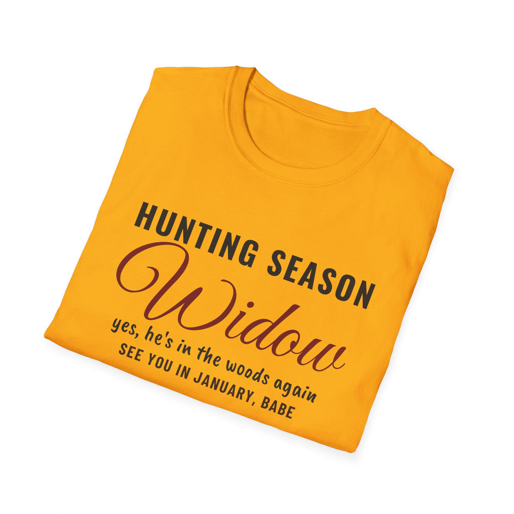Hunting Season Widow He's In The Woods Again T-Shirt – Gifted Porch, view 15