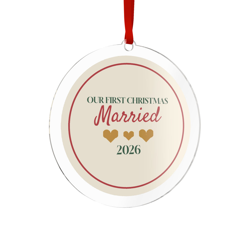 Our First Christmas Married Acrylic Ornament