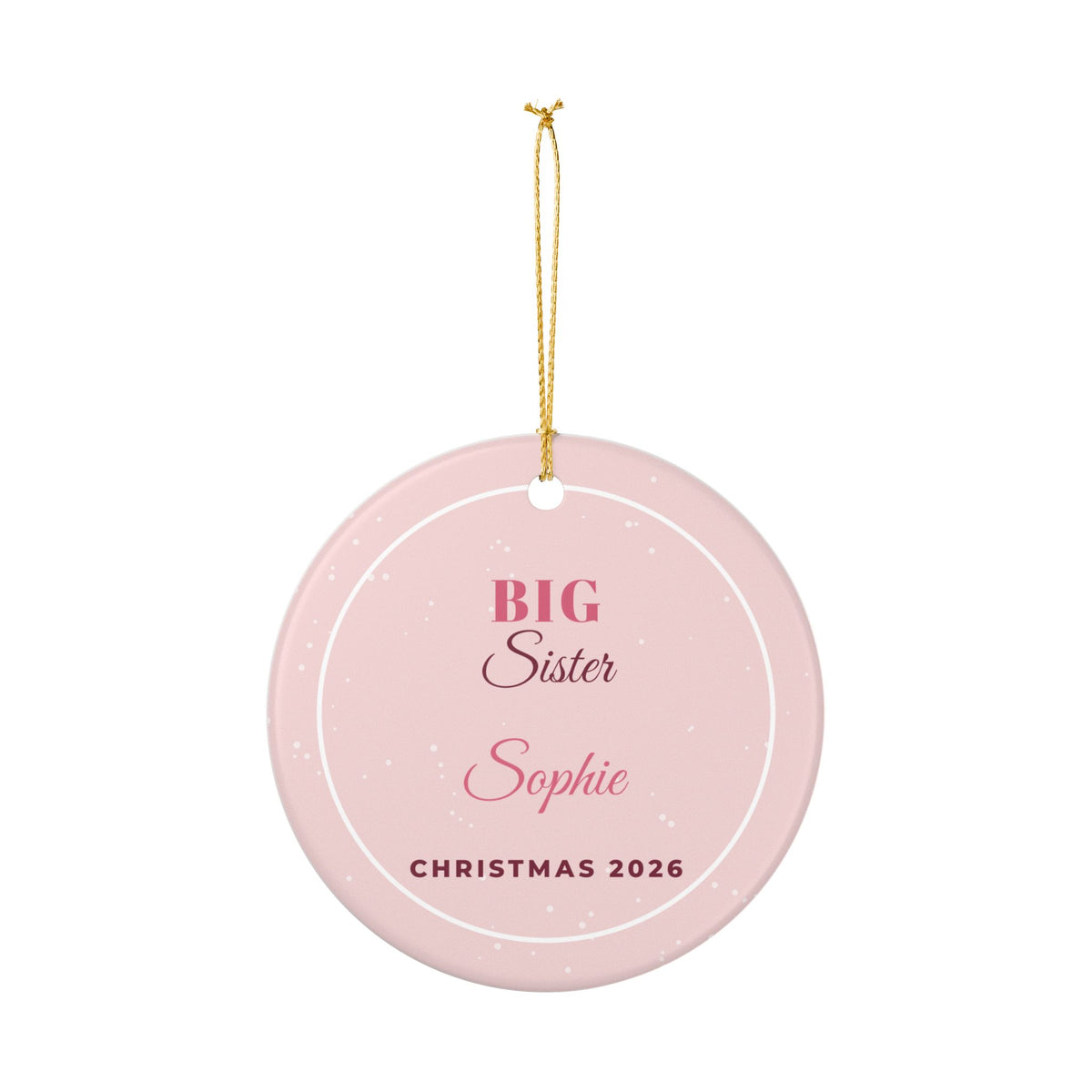 Big Sister Personalized Christmas Ornament 2026 – Gifted Porch, view 7