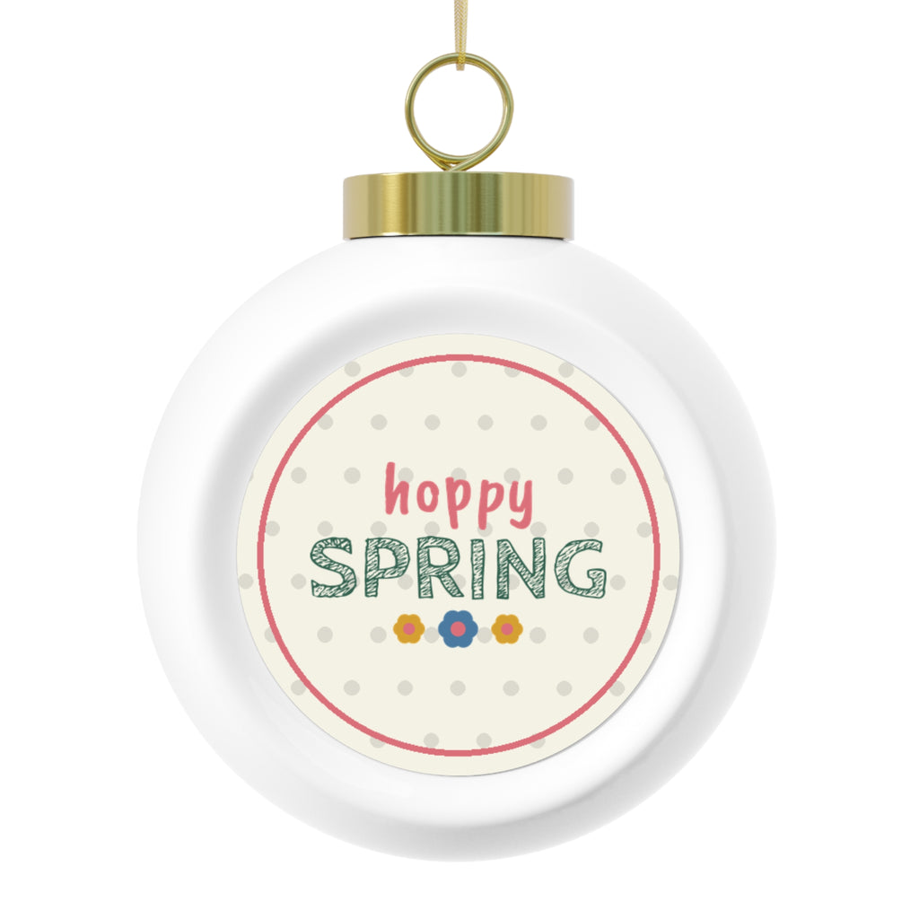 Hoppy Spring Glass Ball Ornament