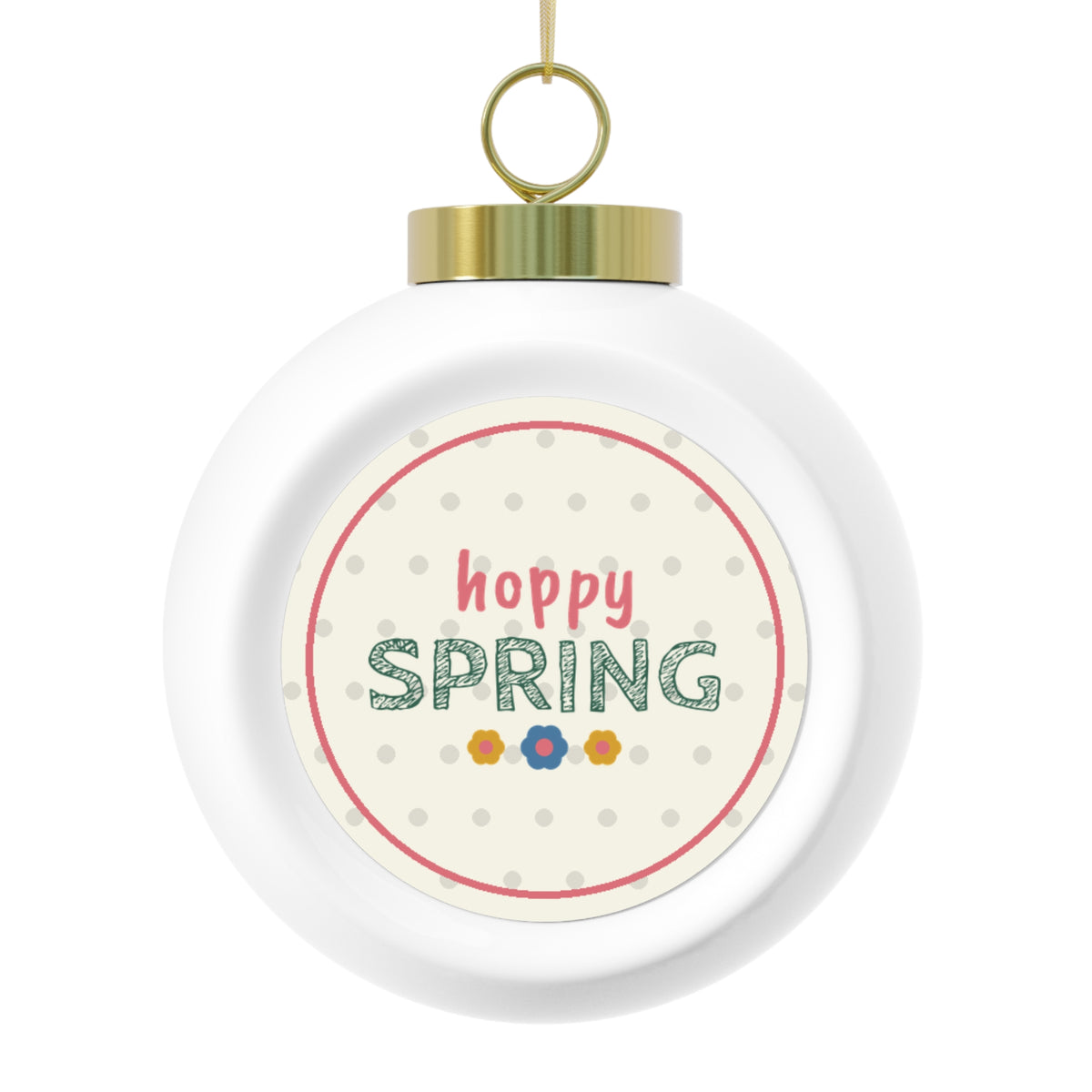 Hoppy Spring Glass Ball Ornament