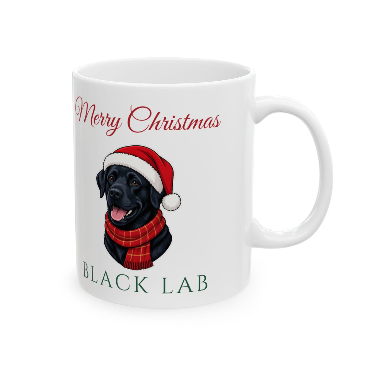 Black Lab Dog Christmas Mug