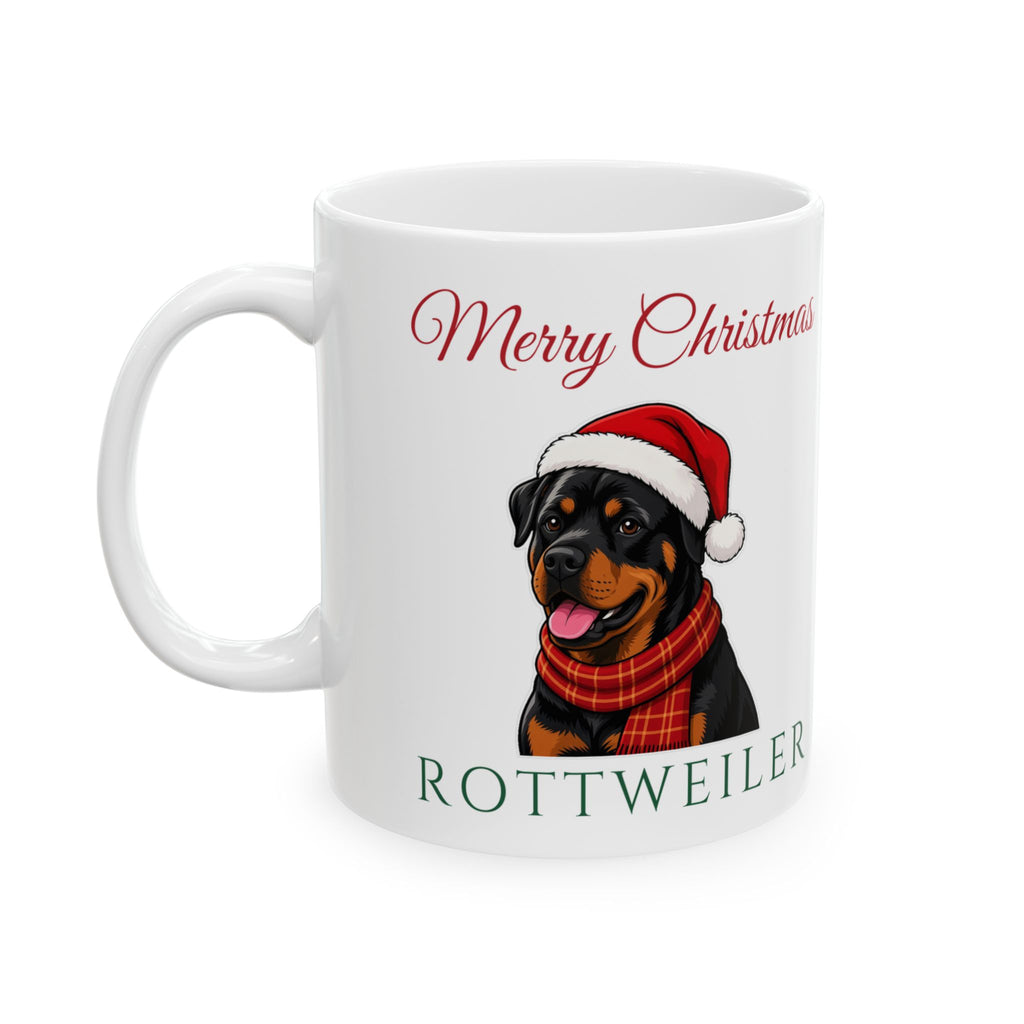Rottweiler Dog coffee mug – christmas mug by Gifted Porch