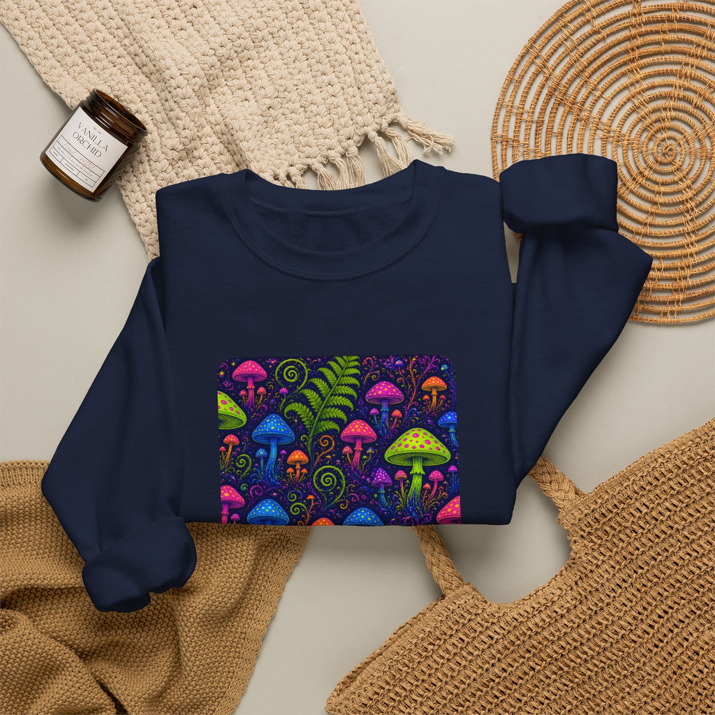Trippy Mushroom Abstract Art Sweatshirt – unique art gift, photo 16