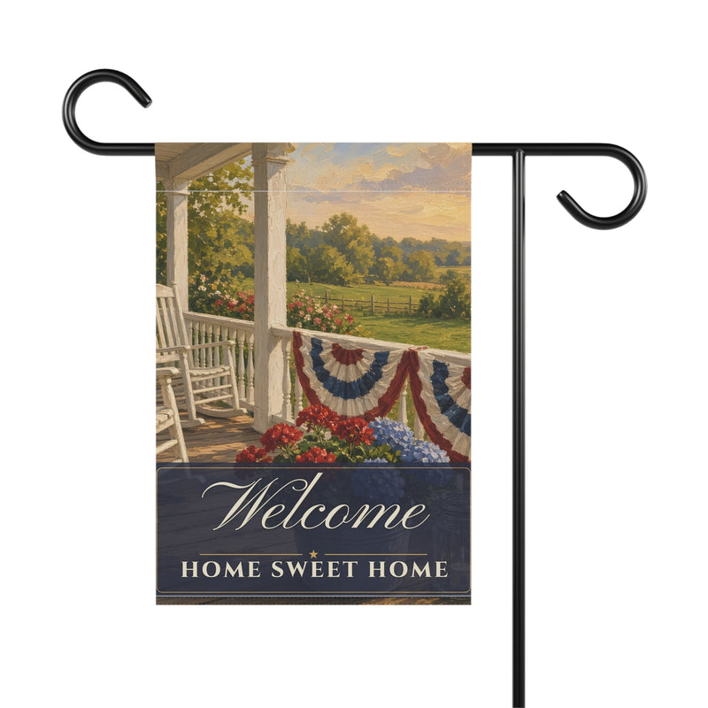 Americana Porch Welcome Garden Flag