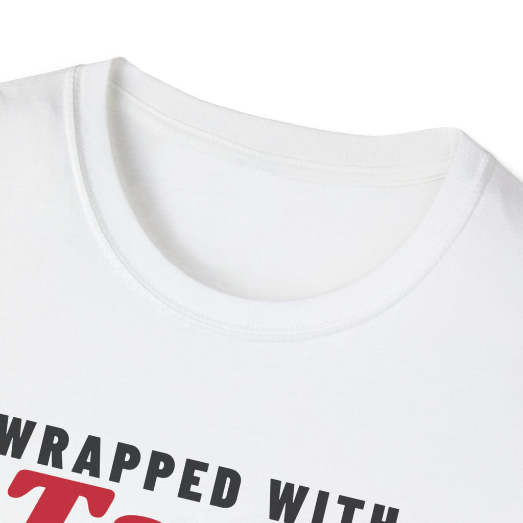 Wrapped With Tape And Hope Christmas Gift Wrapping T-Shirt – Gifted Porch, view 6
