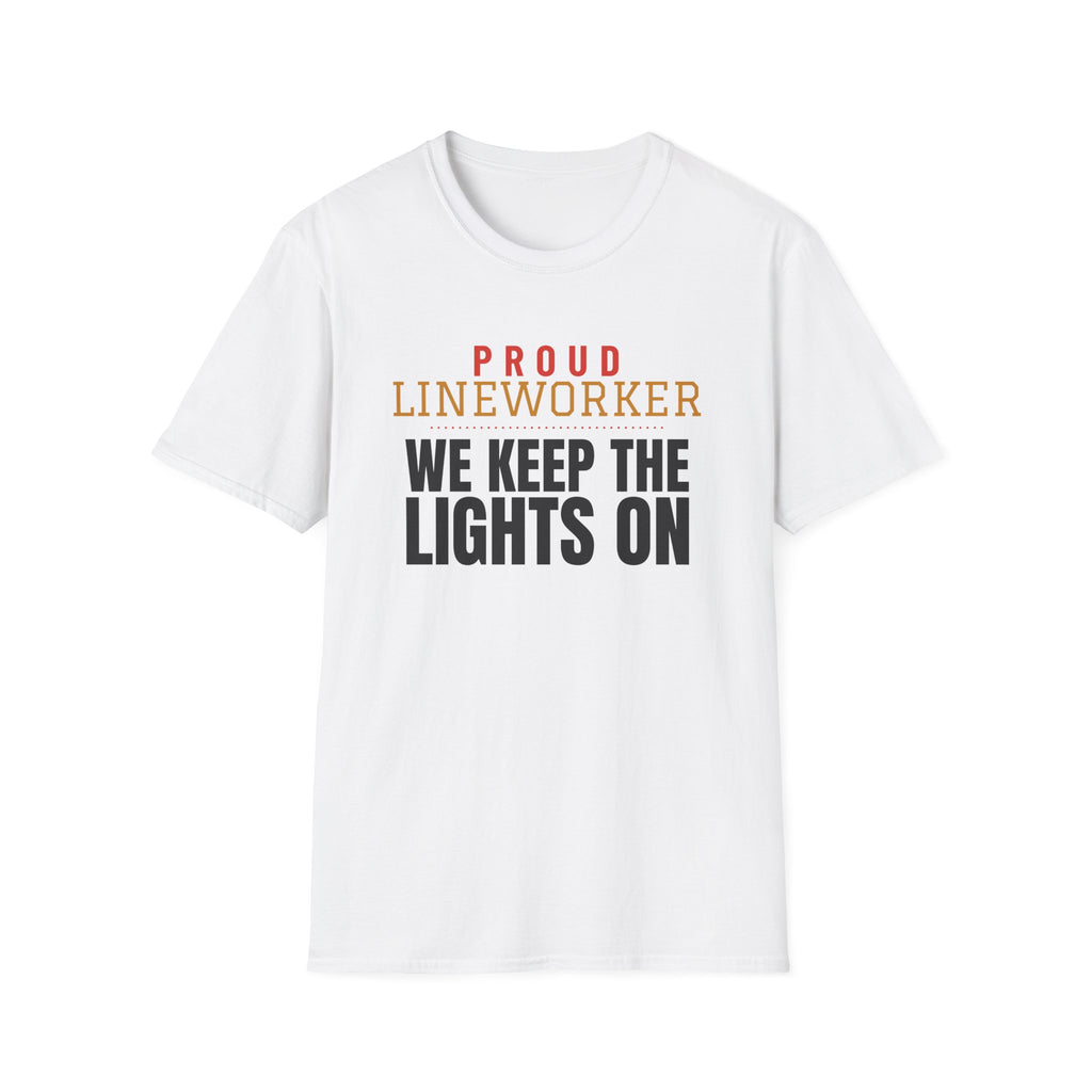 Lineworker We Keep The Lights On Funny Lineworker T-Shirt – Gifted Porch, view 1