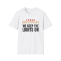 Lineworker We Keep The Lights On Funny Lineworker T-Shirt – Gifted Porch, view 1