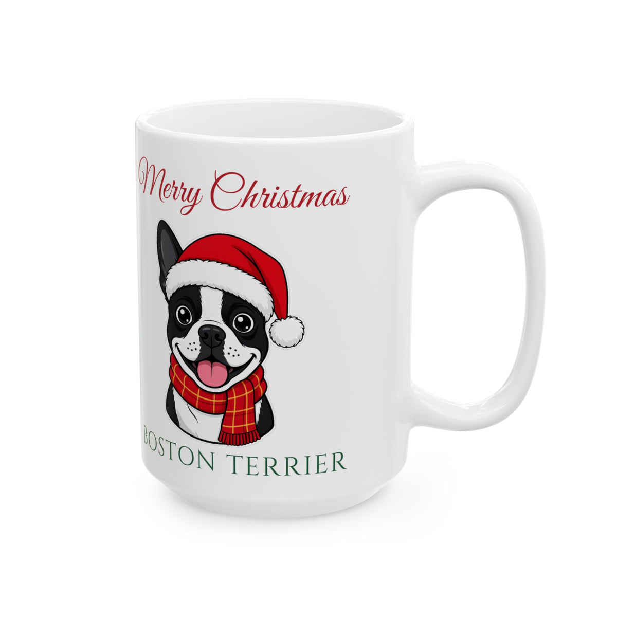 Boston Terrier Dog Christmas Mug