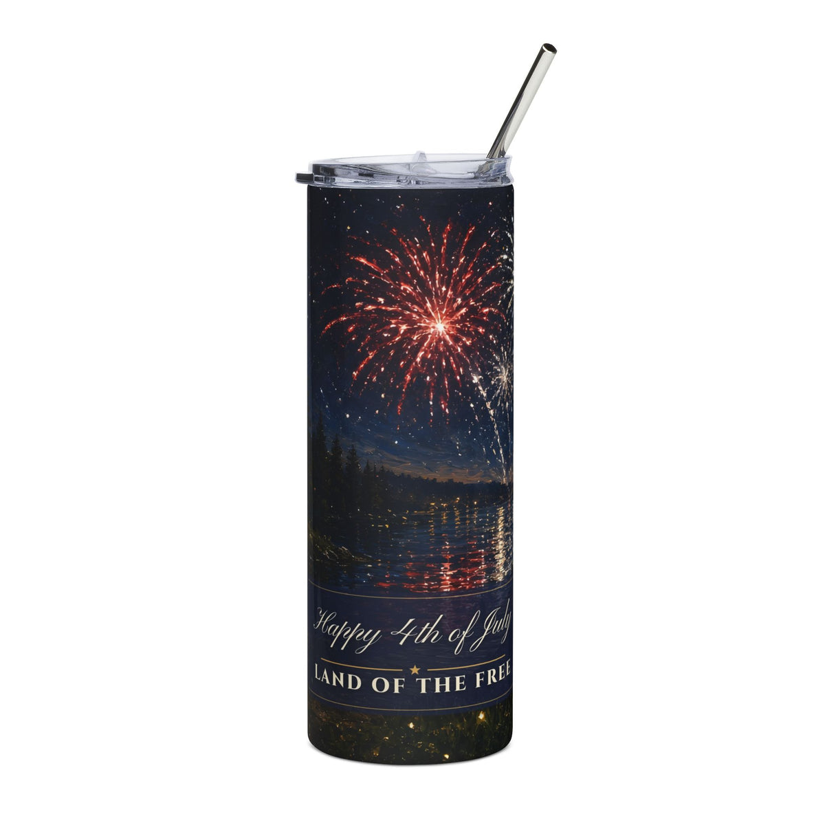 Happy 4th of July 20oz tumbler – patriotic tumbler by Gifted Porch