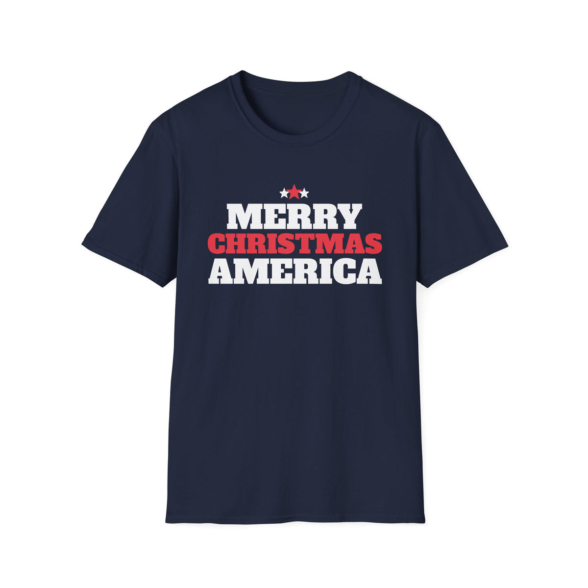 Merry Christmas America Patriotic Christmas T-Shirt USA Holiday Gift Tee – Gifted Porch