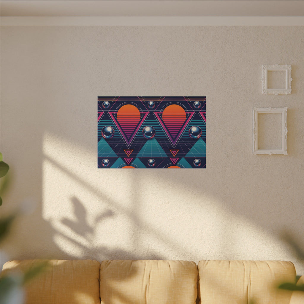 Retro Future Abstract Canvas Wall Art – unique art gift, photo 11