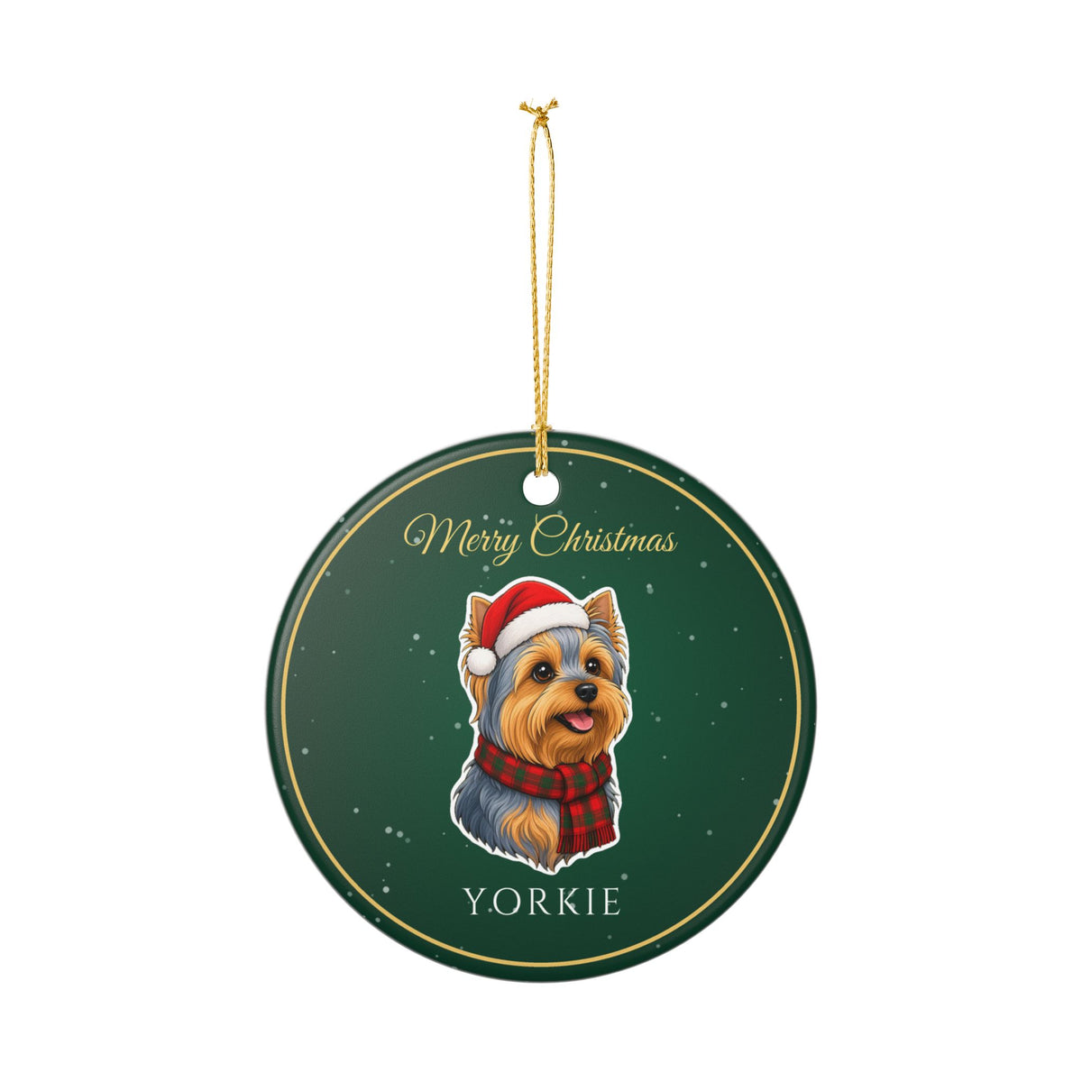 Yorkie Dog Christmas Ornament – Gifted Porch, view 4