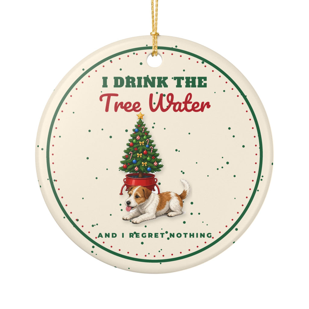 I Drink The Tree Water Funny Dog Christmas Ornament – Gifted Porch, view 2