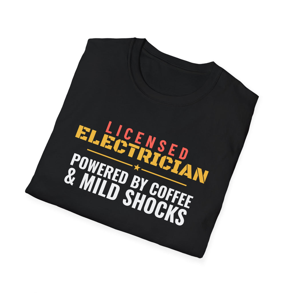 Electrician Powered By Coffee & Mild Shocks T-Shirt – Gifted Porch, view 8