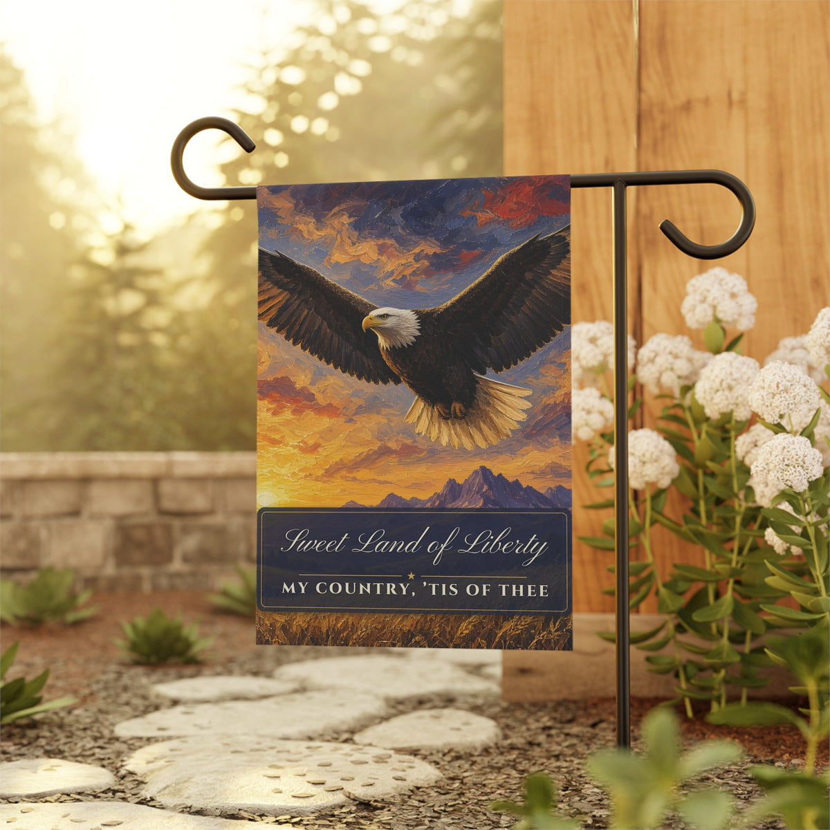 Sweet Land of Liberty Garden Flag