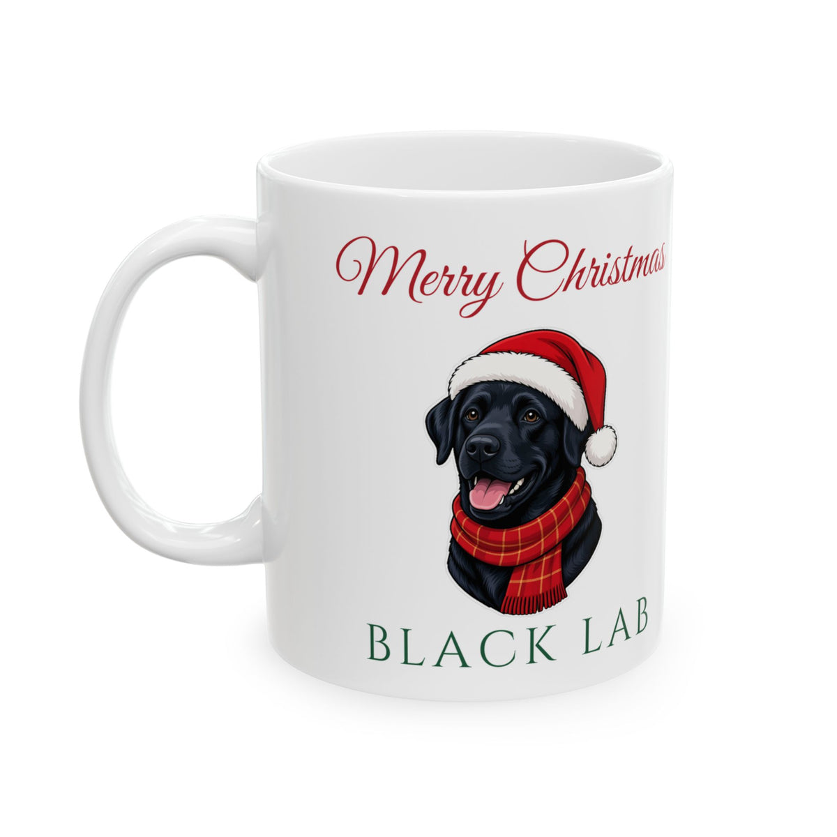 Black Lab Dog Christmas Mug