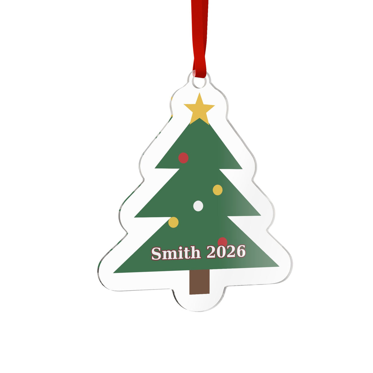 Family Christmas Tree Acrylic Ornament