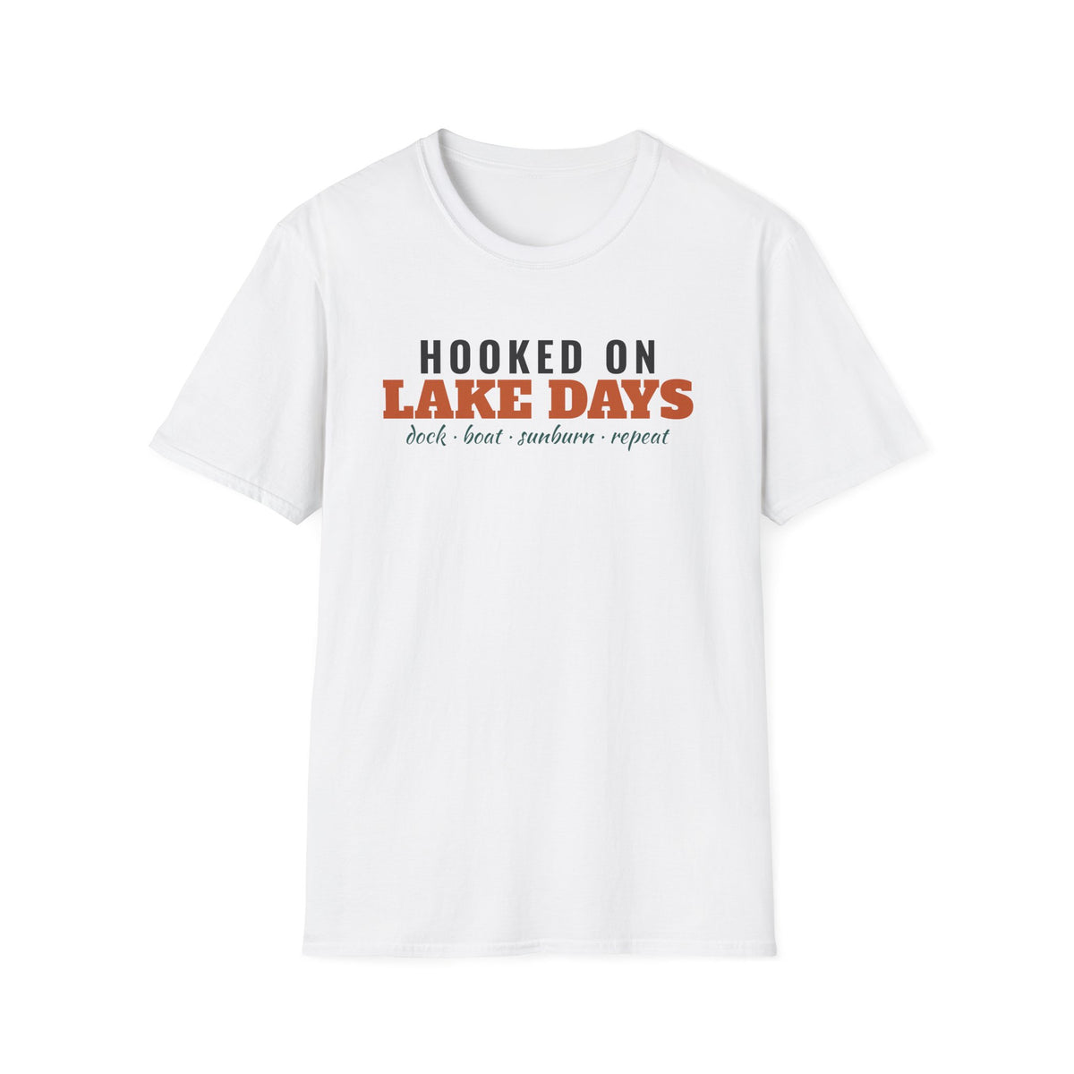 Hooked On Lake Days Fishing T-Shirt – Gifted Porch, view 1
