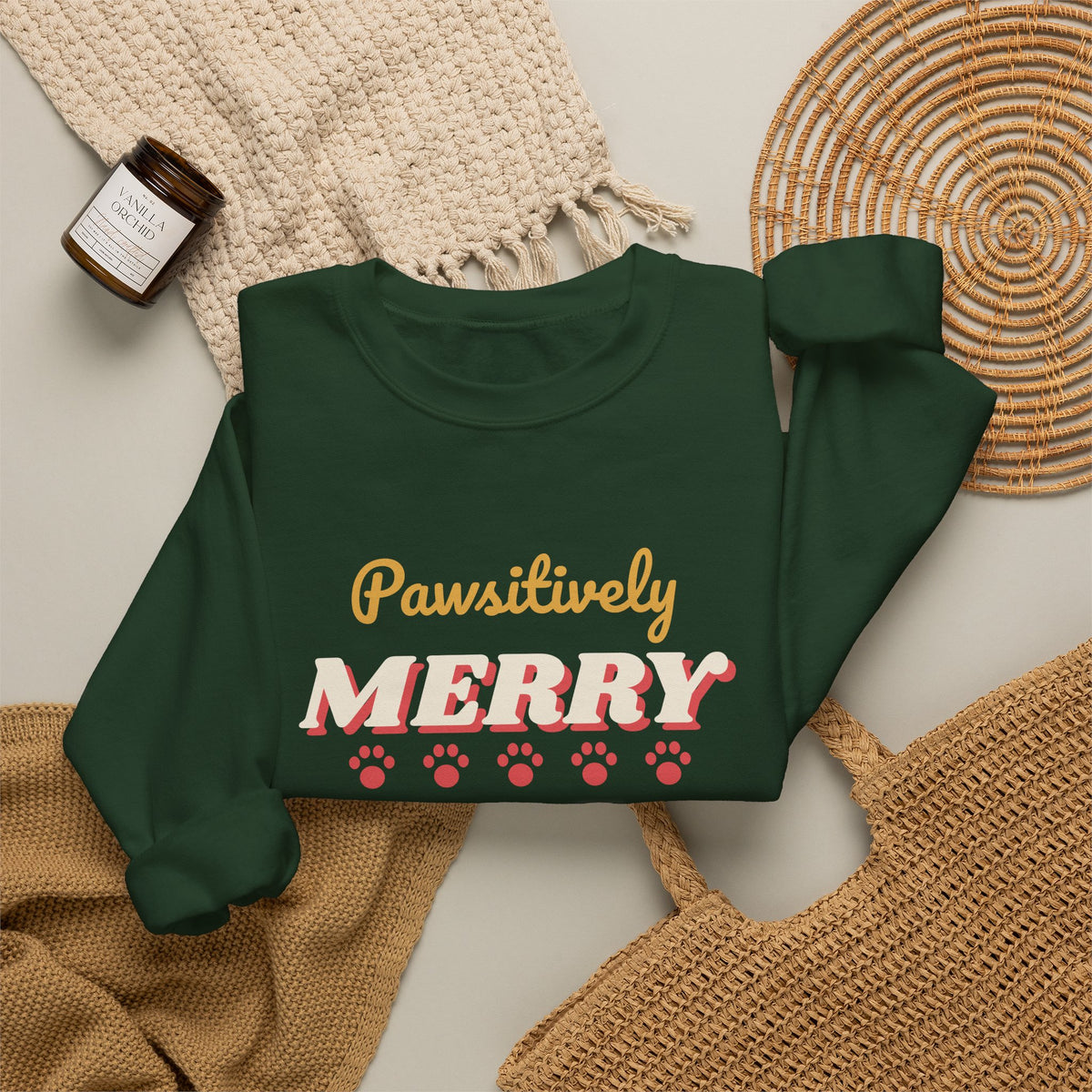 Pawsitively Merry Christmas Sweatshirt