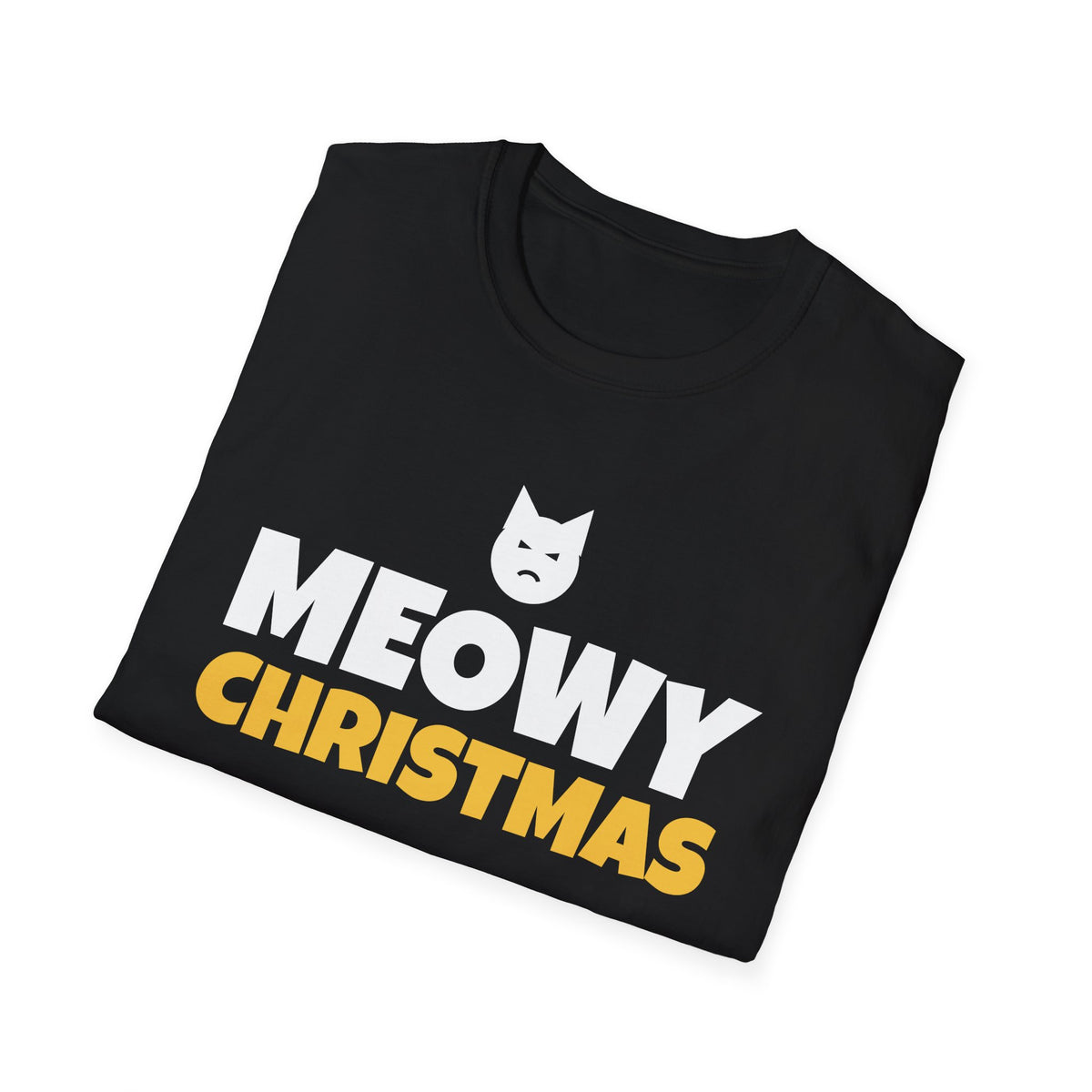 Meowy Christmas Funny Cat T-Shirt Cat Lover Holiday Gift Tee – Gifted Porch