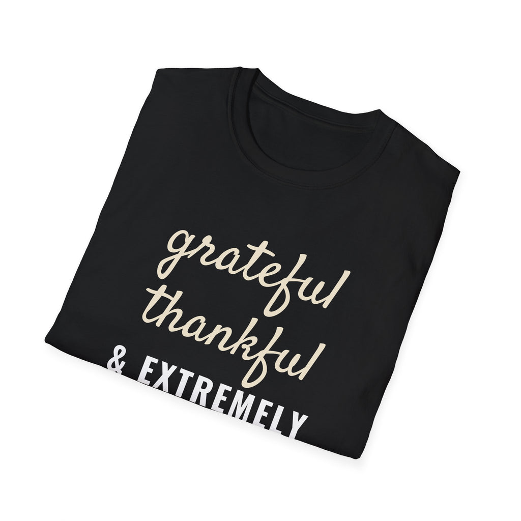 Grateful Thankful And Extremely Full Thanksgiving T-Shirt – Gifted Porch, view 12