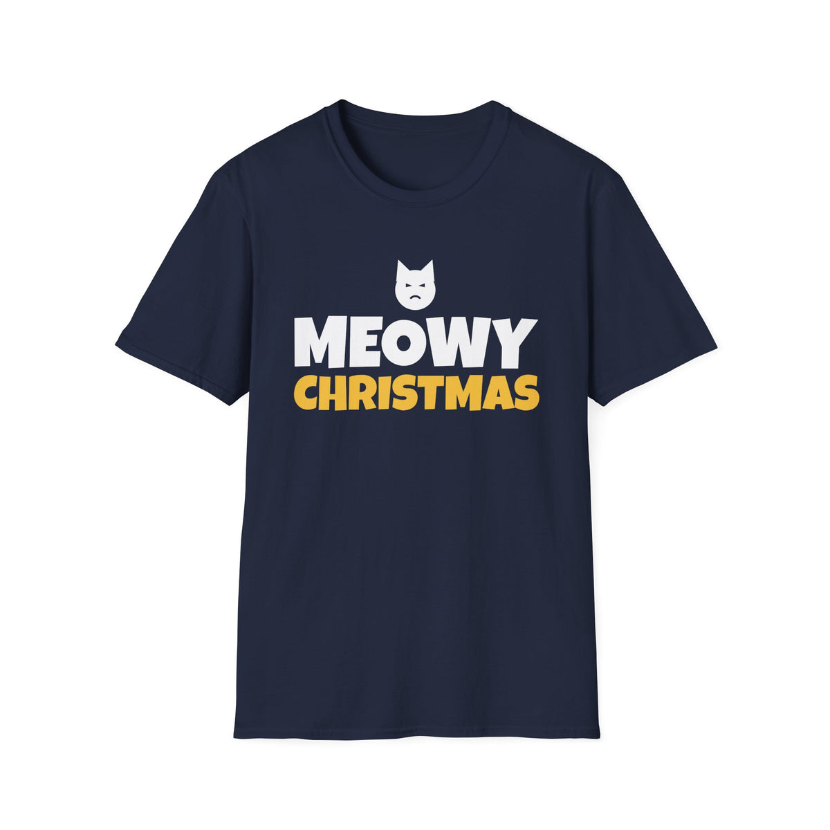 Meowy Christmas Funny Cat T-Shirt Cat Lover Holiday Gift Tee – Gifted Porch