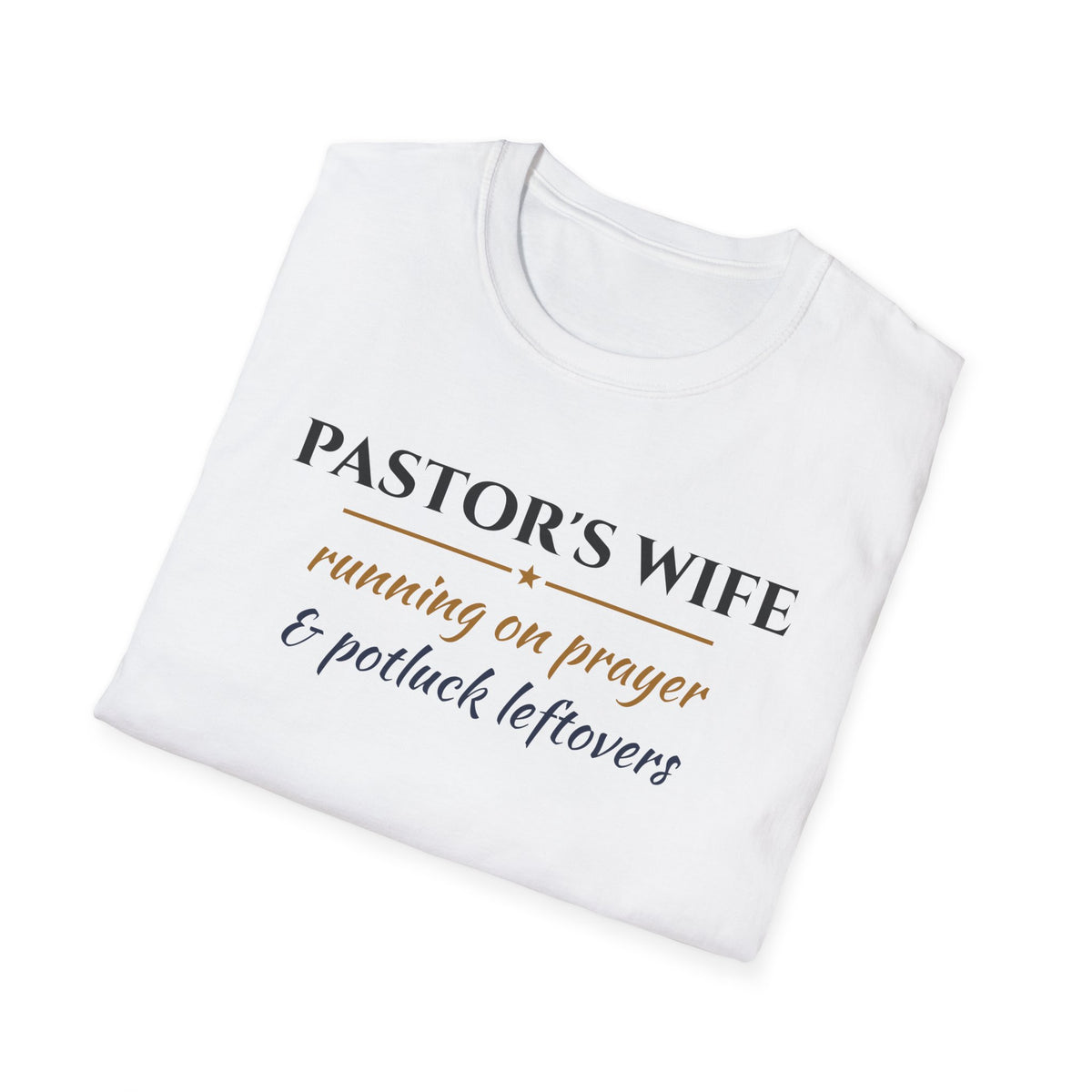 Pastor's Wife Running On Prayer And Potluck T-Shirt – Gifted Porch, view 5