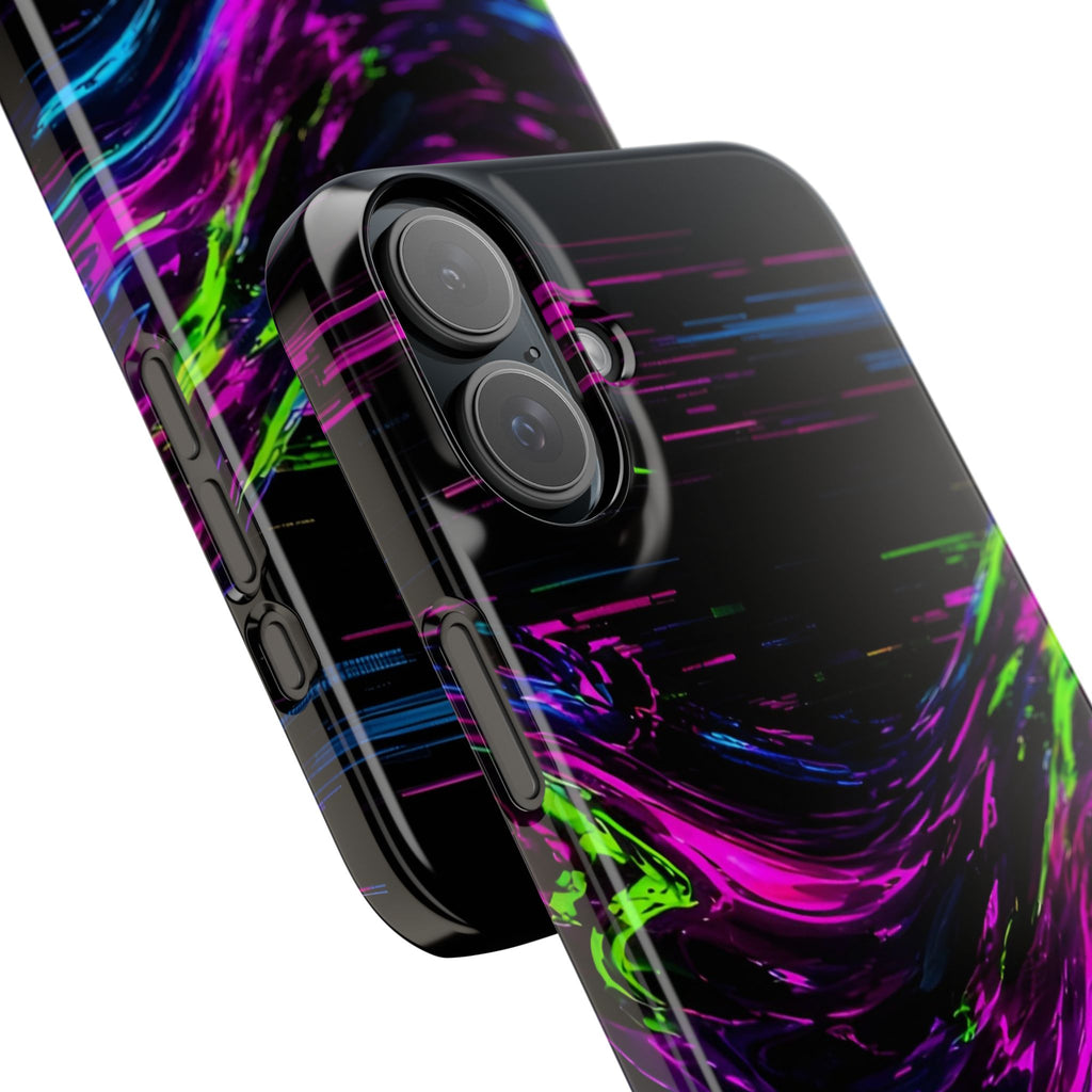 Glitch Wave Abstract Phone Case – unique art gift, photo 43
