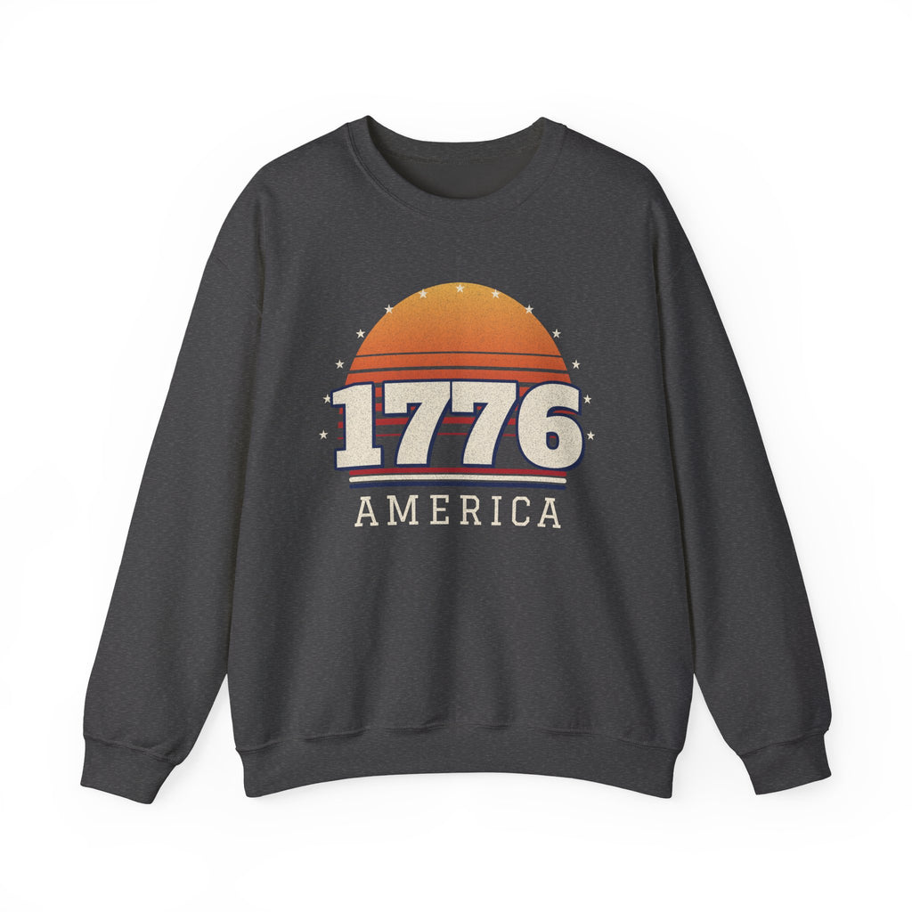 Retro 1776 Sunset Sweatshirt – patriotic gift, photo 2