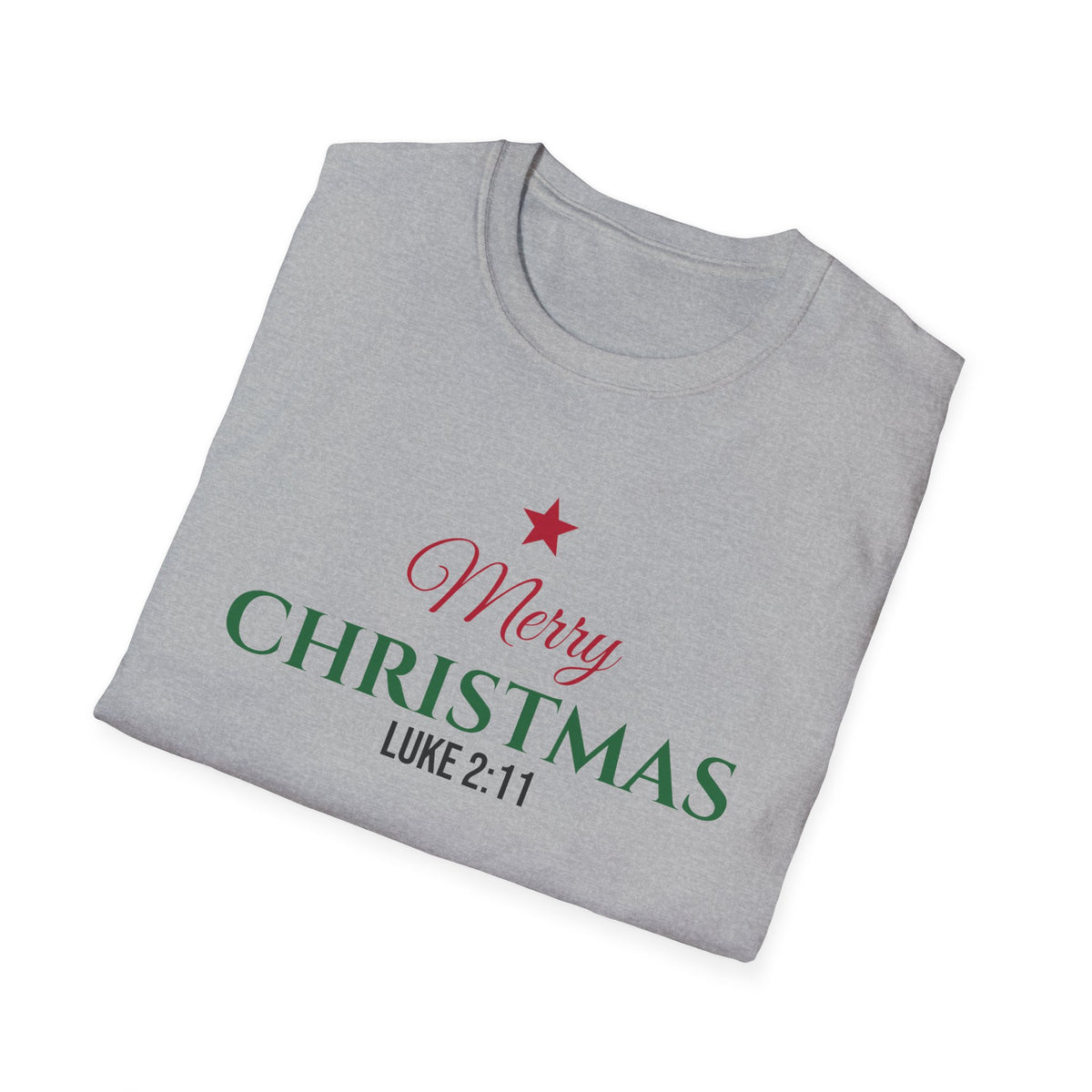 Merry Christmas Luke 2:11 Christian T-Shirt Savior Is Born Holiday Tee – Gifted Porch