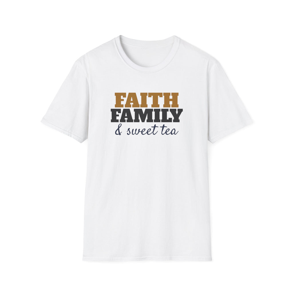 Faith Family And Sweet Tea Christian Country T-Shirt – Gifted Porch, view 1