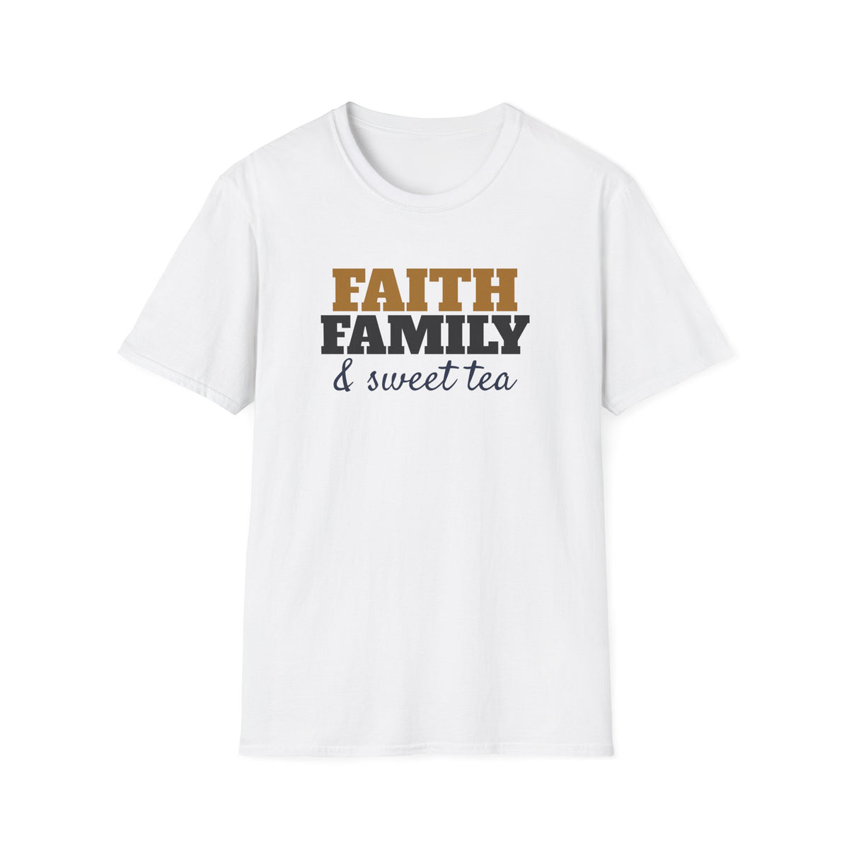 Faith Family And Sweet Tea Christian Country T-Shirt – Gifted Porch, view 1