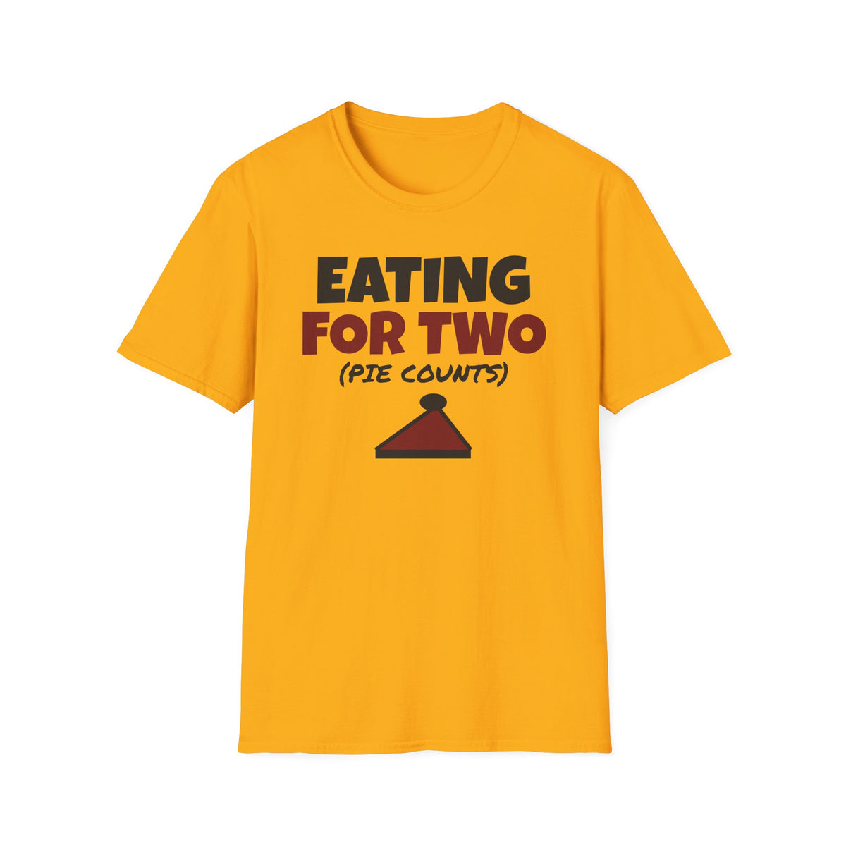 Eating For Two Pie Counts Thanksgiving Pregnancy T-Shirt – Gifted Porch, view 3