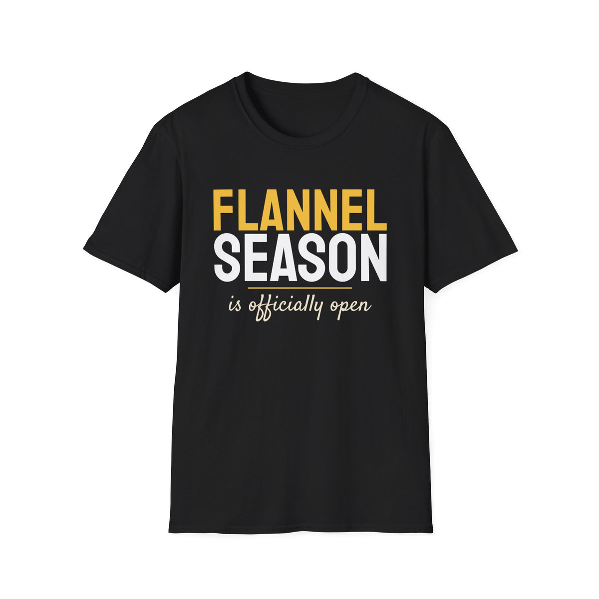 Flannel Season Is Open Fall T-Shirt – Gifted Porch, view 2