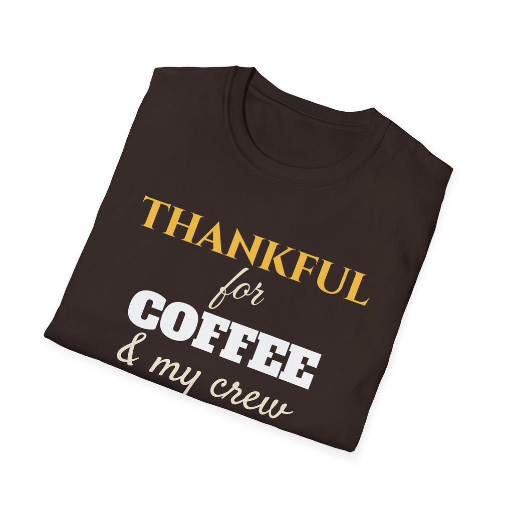 Thankful For Coffee And My Crew Fall T-Shirt – Gifted Porch, view 24